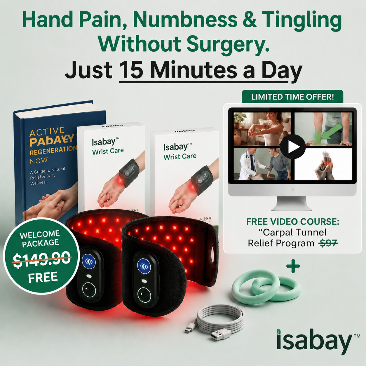 End Tingling, Numbness & Wrist Pain  In Just 15 Minutes a Day.
