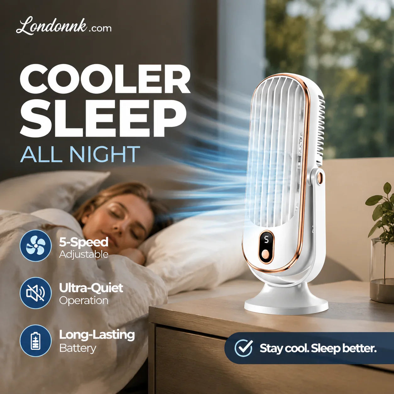 Portable Desktop Air Conditioner Fan with 5 Wind Speed